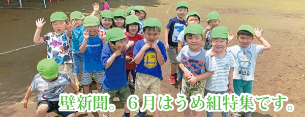 くりの木壁新聞　６月うめ組特集